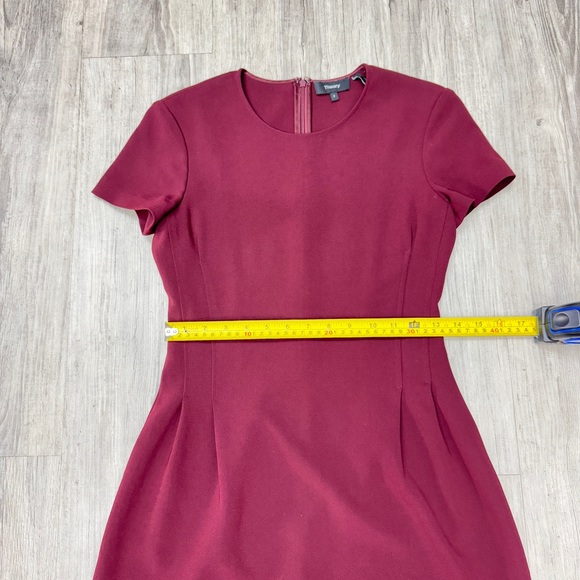 Theory Burgundy Fit and Flare Dress - Picture 9 of 10